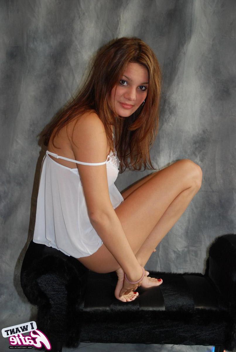 12P Perfect teen Katie knows just how to tease in her sexy little semi sheer outfit