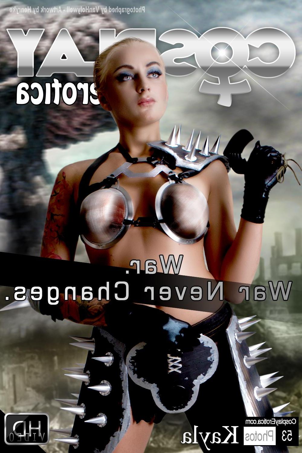 12P Blonde cosplay babe Kayla is a sexy warrior