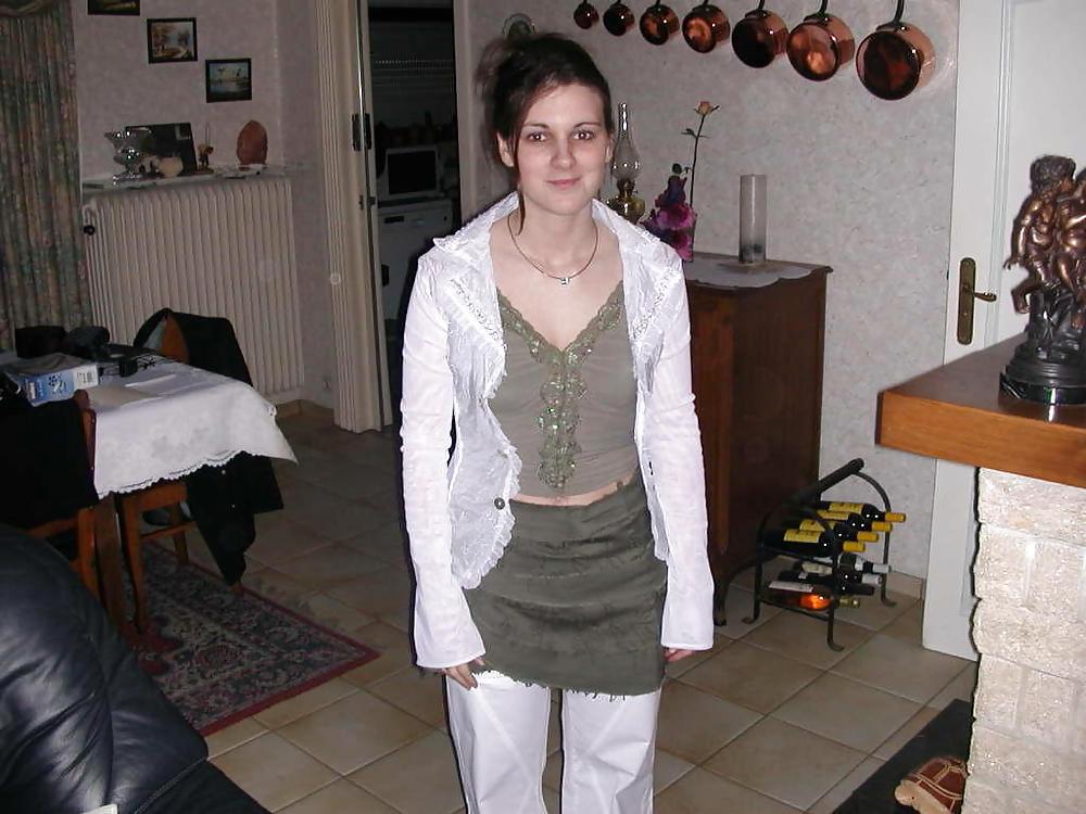 25P Italian shy brunette shows her body in lingerie
