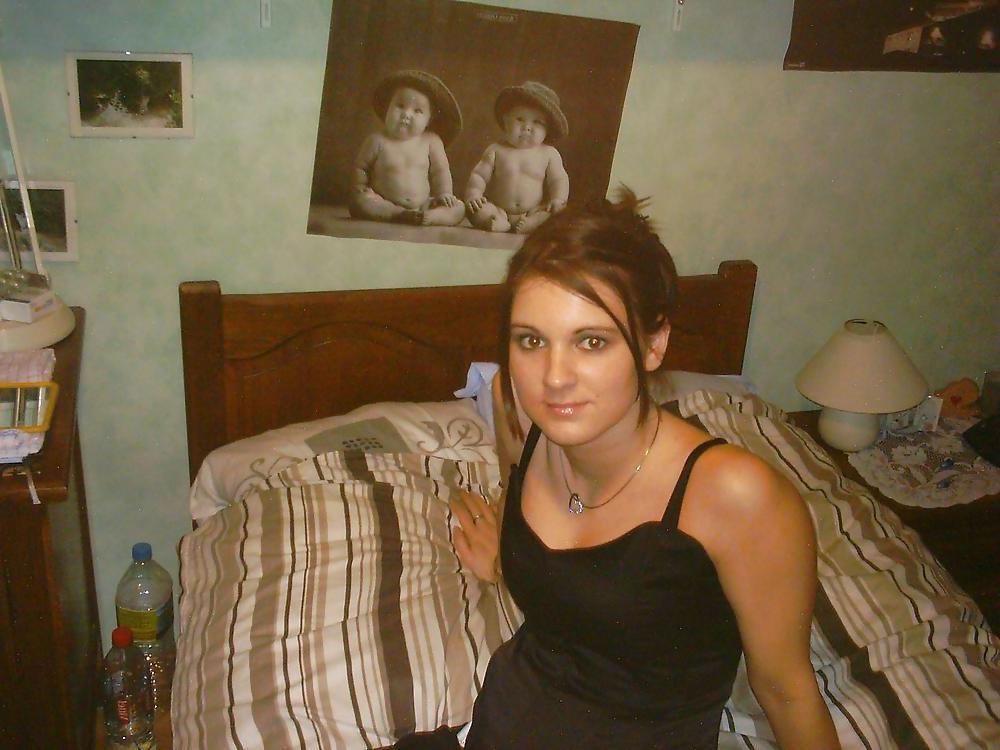 25P Italian shy brunette shows her body in lingerie
