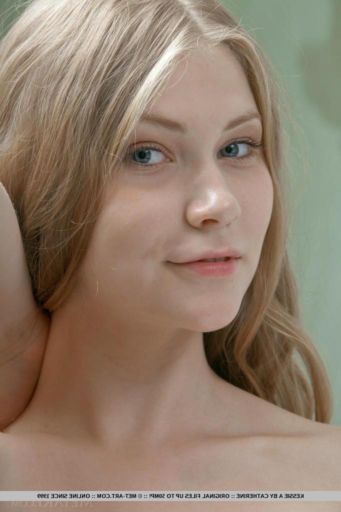 18P Blonde teen Kessie A gets naked just for you in bed