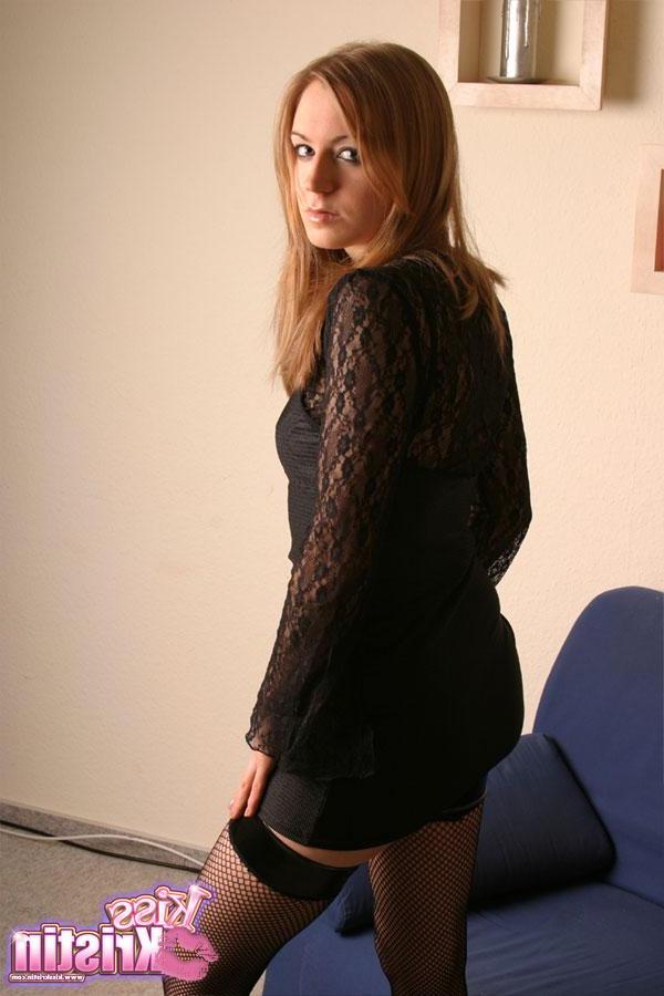 12P Kristin in a short dress showing off her ass