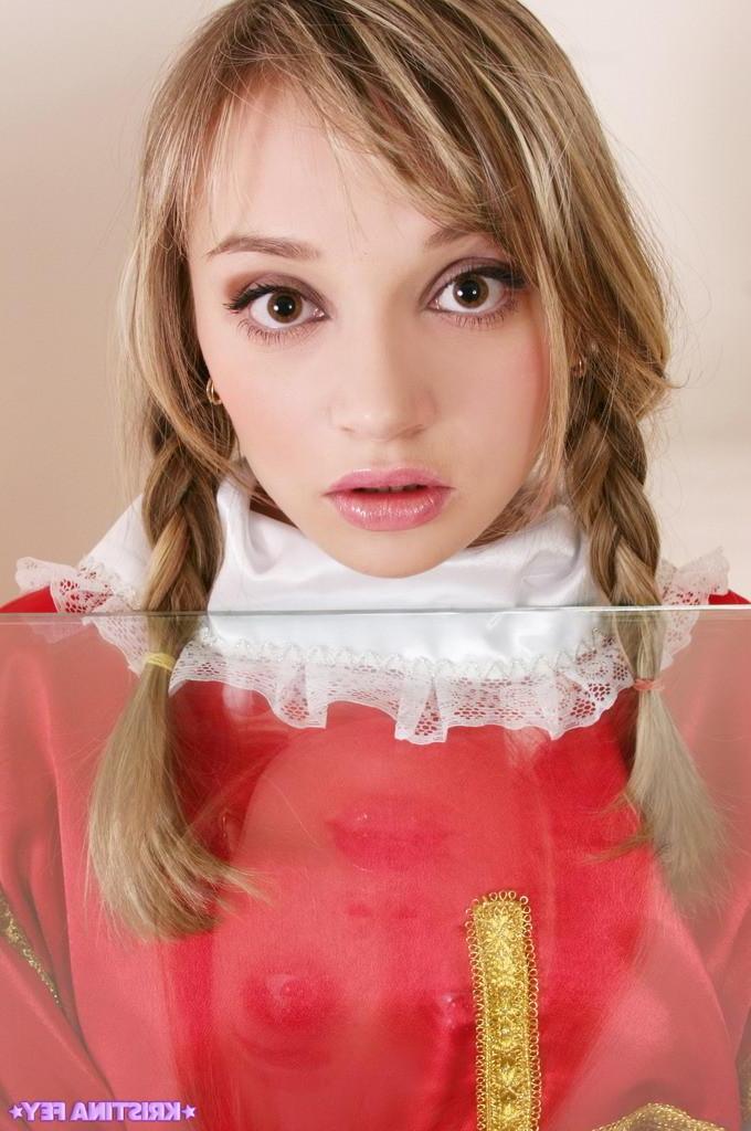15P Pictures of Kristina Fey stripping out of a costume