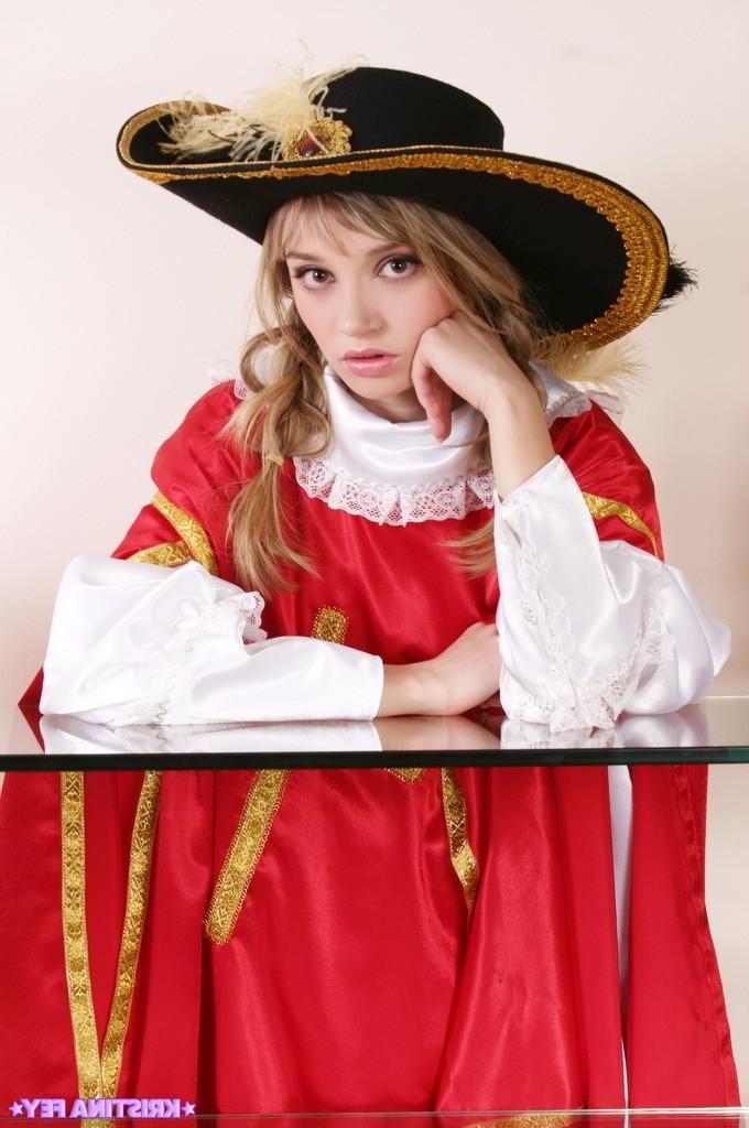 15P Pictures of Kristina Fey stripping out of a costume