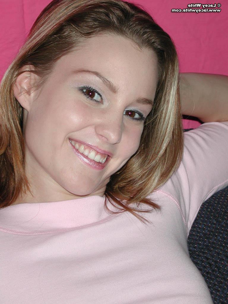 20P Pics of teen amateur Lacey White wearing see-through panties