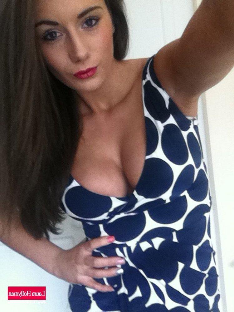12P Laura Hollyman strips her new dotty dress