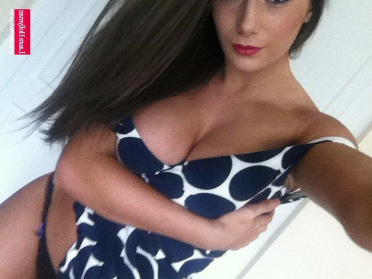 12P Laura Hollyman strips her new dotty dress