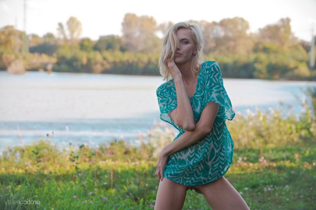 16P Blonde teen Lilly A gives you her tight pussy outside in "Misty Meadow"