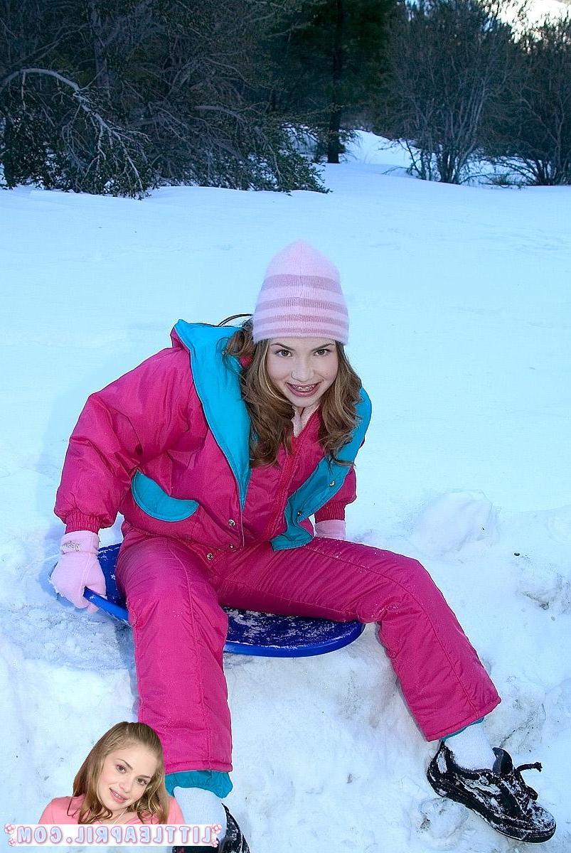 19P Pictures of Little April getting warmed up on a cold day