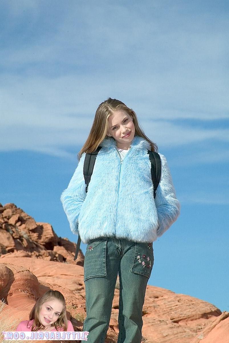 17P Pics of Little April getting naked on a hike