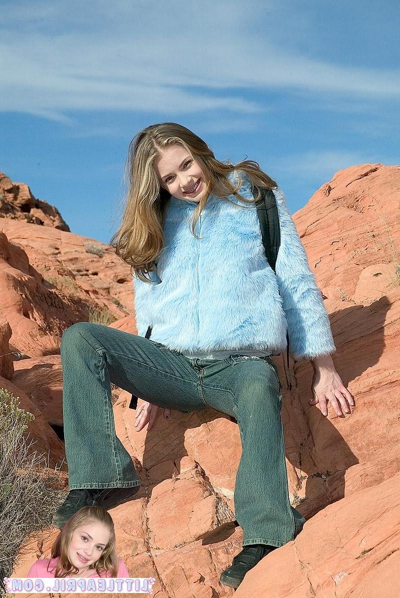 17P Pics of Little April getting naked on a hike