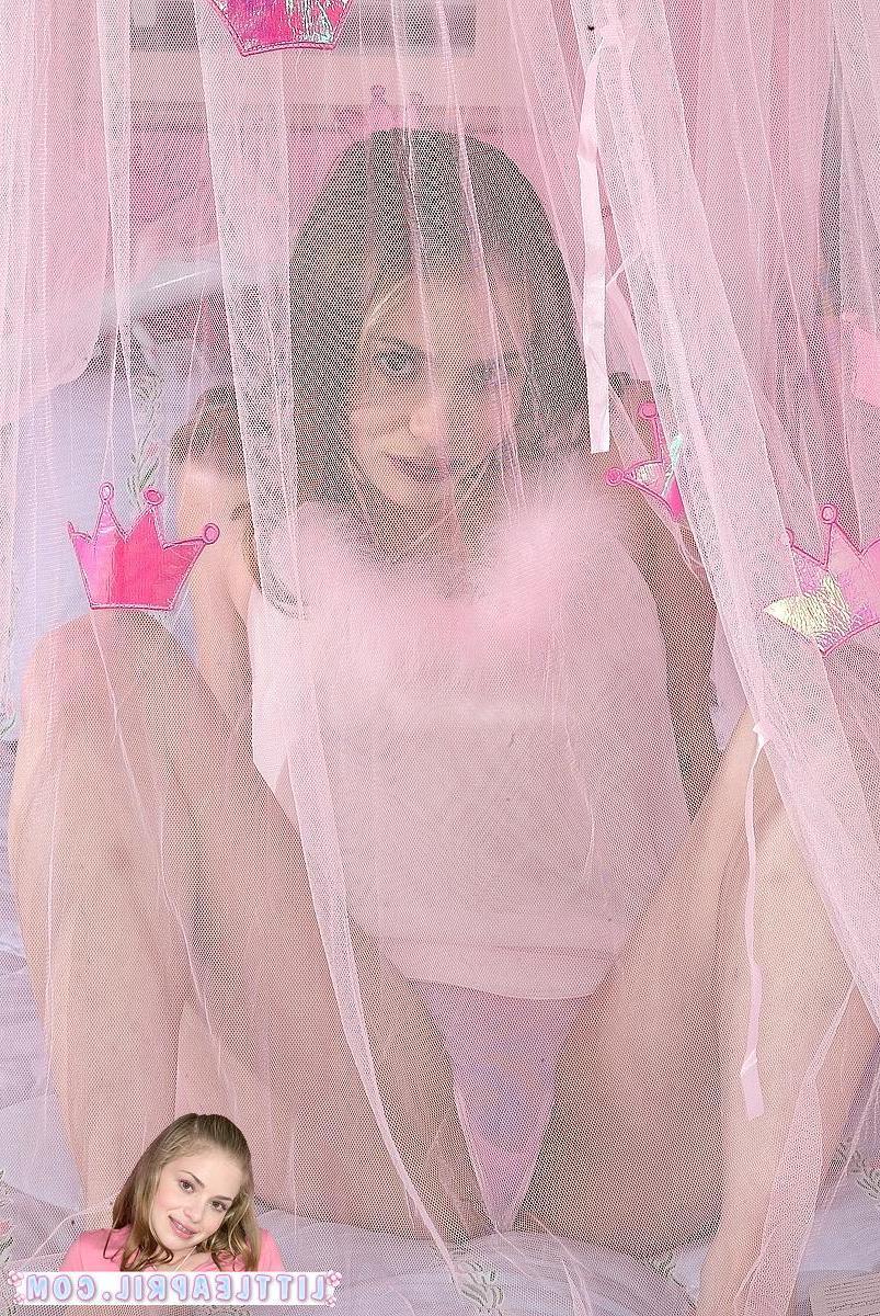 12P Pictures of teen girl Little April waiting for you in her sexy bedroom!