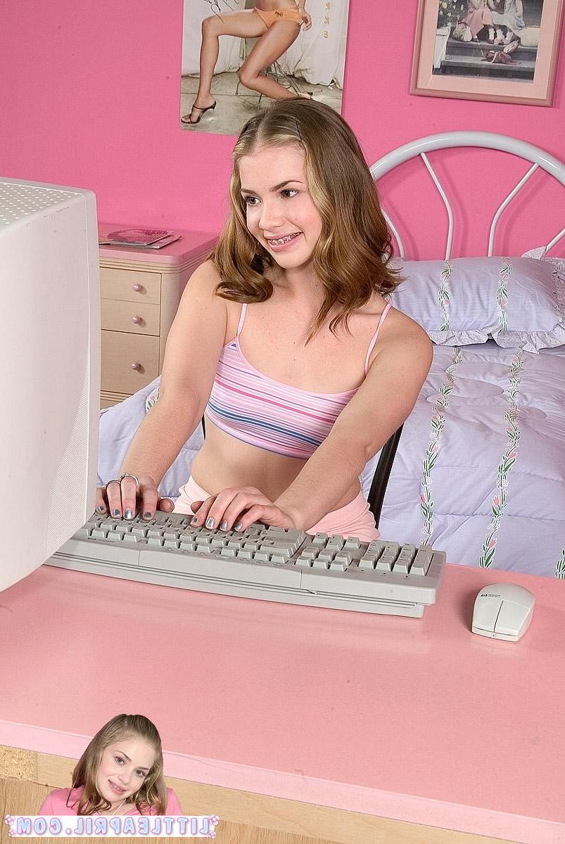 20P Little April gets naked in her bedroom
