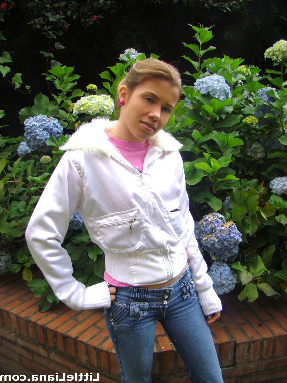 12P Pictures of Little Liana teasing with her cuteness outside