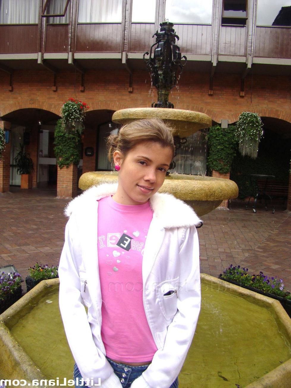 12P Pictures of Little Liana teasing with her cuteness outside