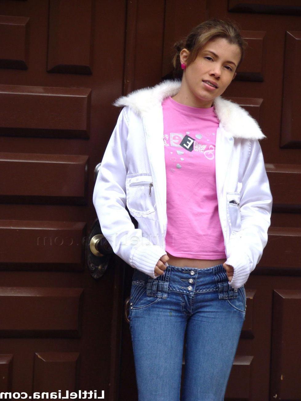 12P Pictures of Little Liana teasing with her cuteness outside