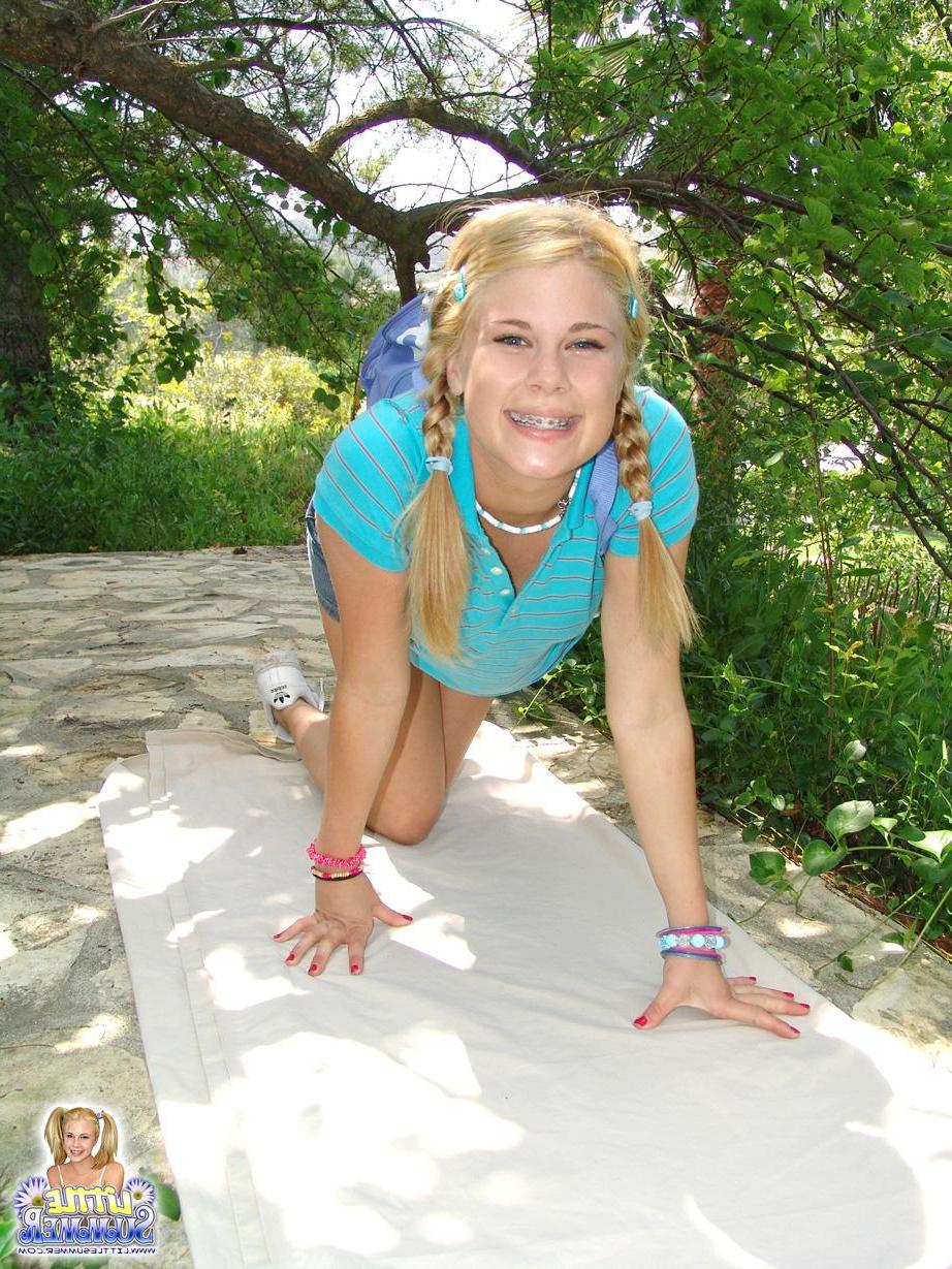 12P Pictures of Little Summer getting naked outside
