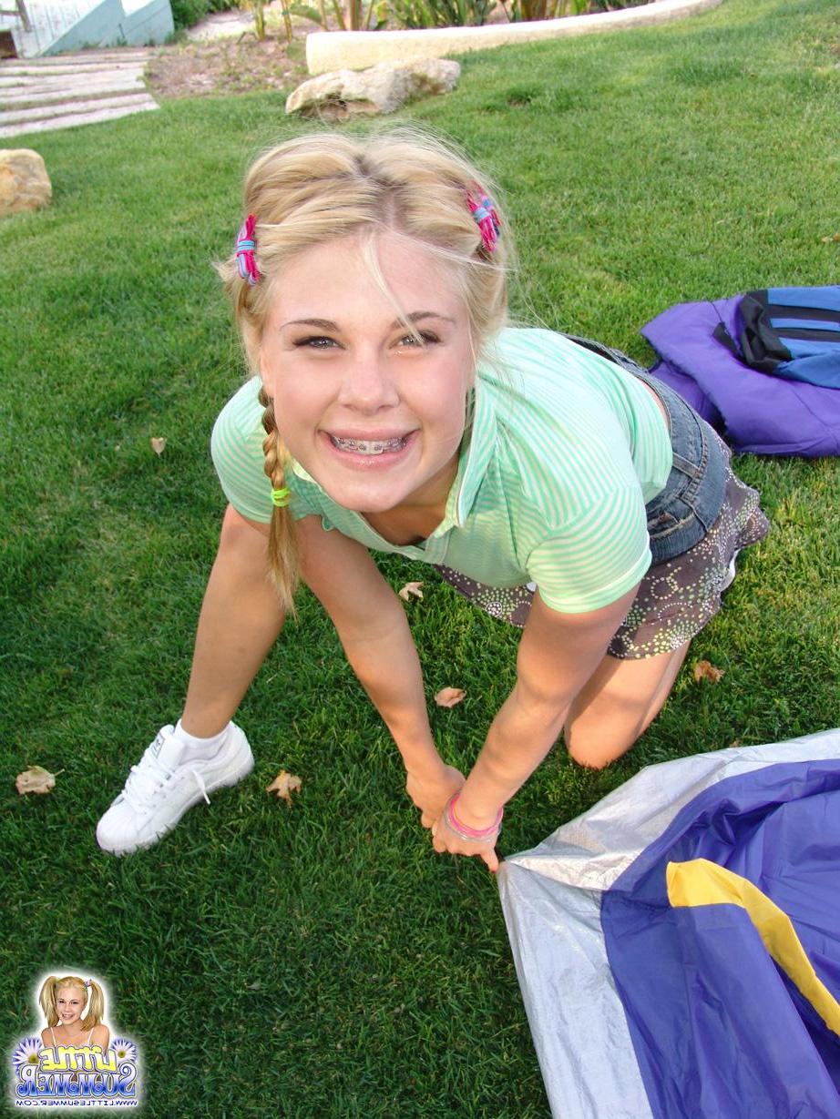 18P Pictures of Little Summer on a camping trip