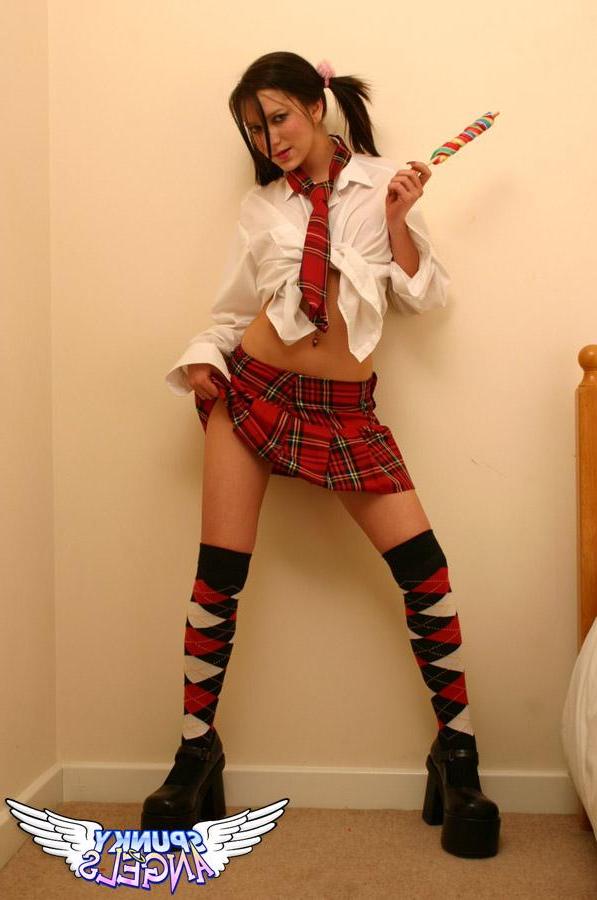 20P Pictures of hot schoolgirl Madison sucking a lollipop