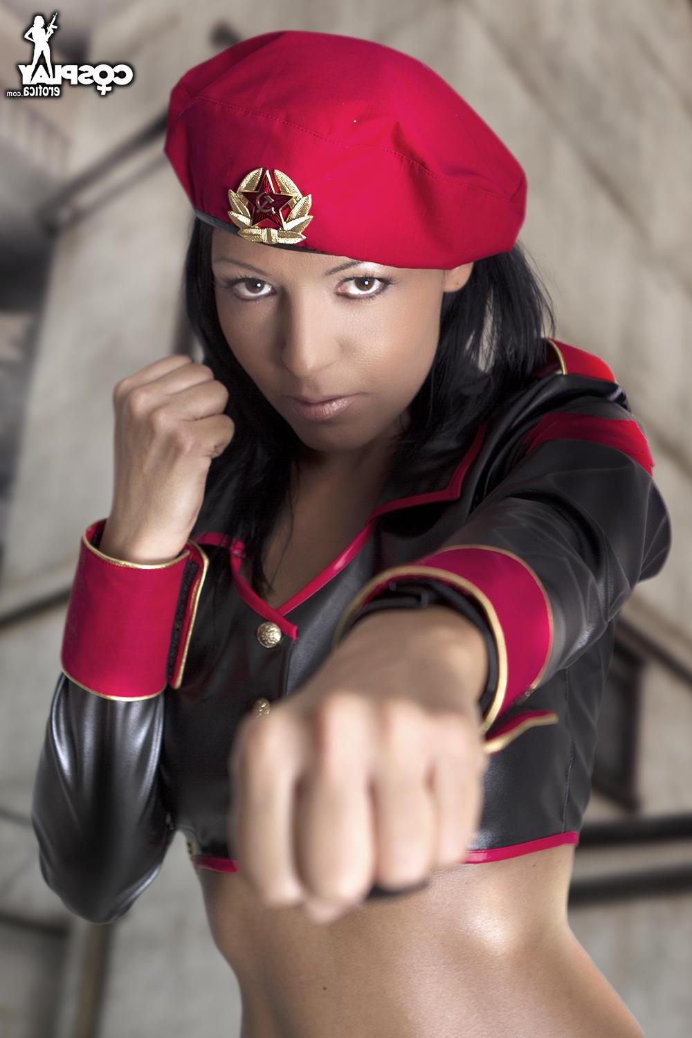 12P Hot cosplay girl Mea Lee is ready to kick ass with her body