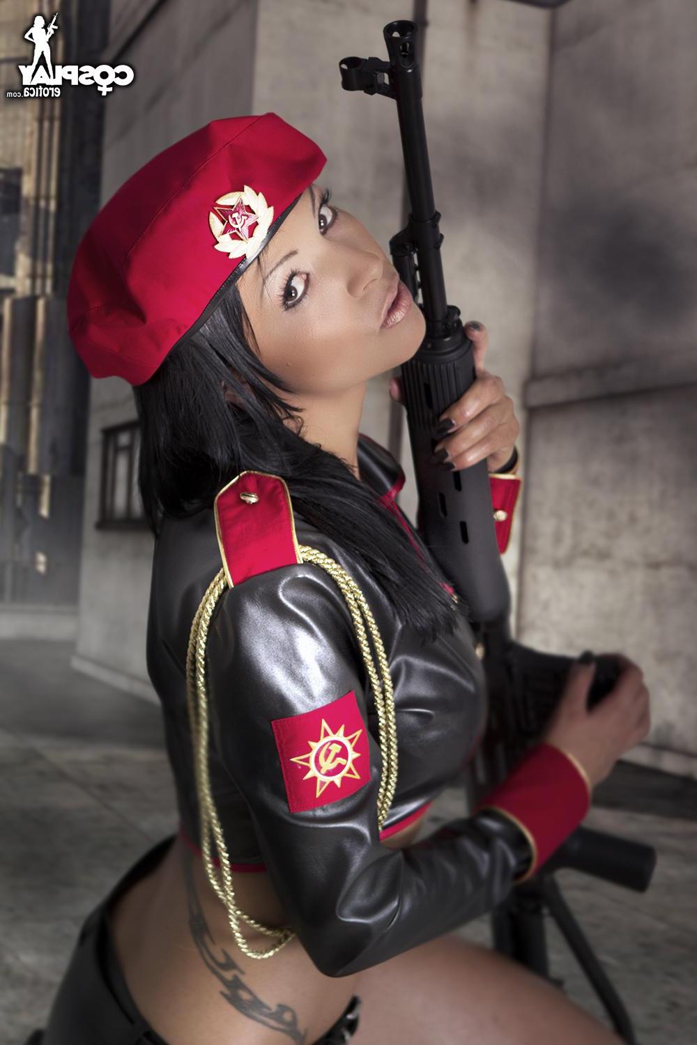 12P Hot cosplay girl Mea Lee is ready to kick ass with her body