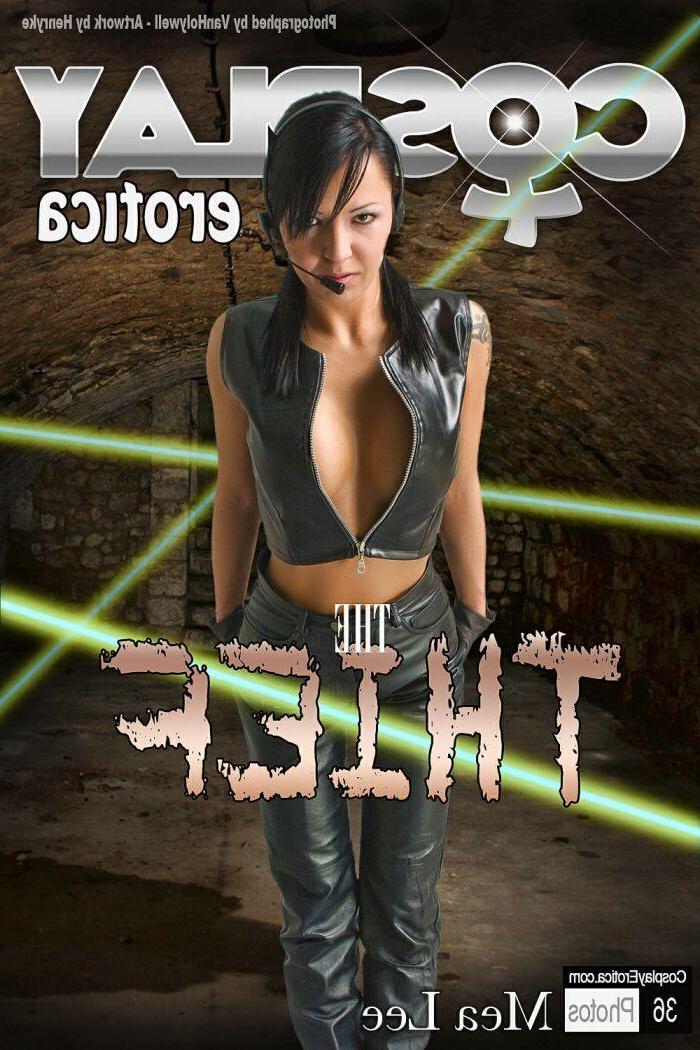12P Hot cosplay girl Mea Lee is on a heist and gets turned on