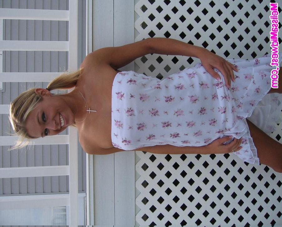 15P Melissa in a sexy white dress