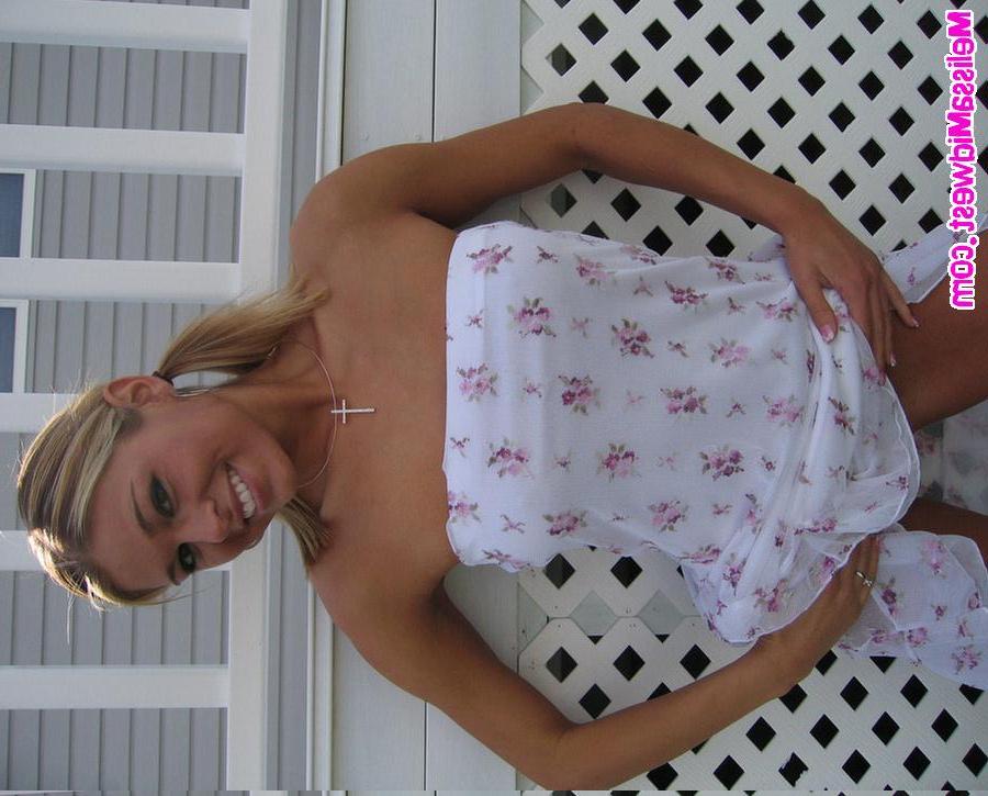 15P Melissa in a sexy white dress