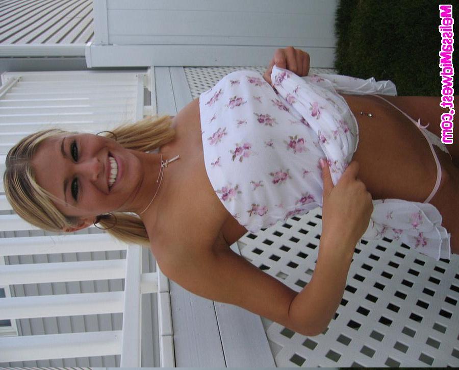 15P Melissa in a sexy white dress