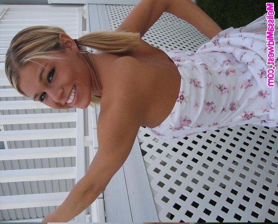 15P Melissa in a sexy white dress