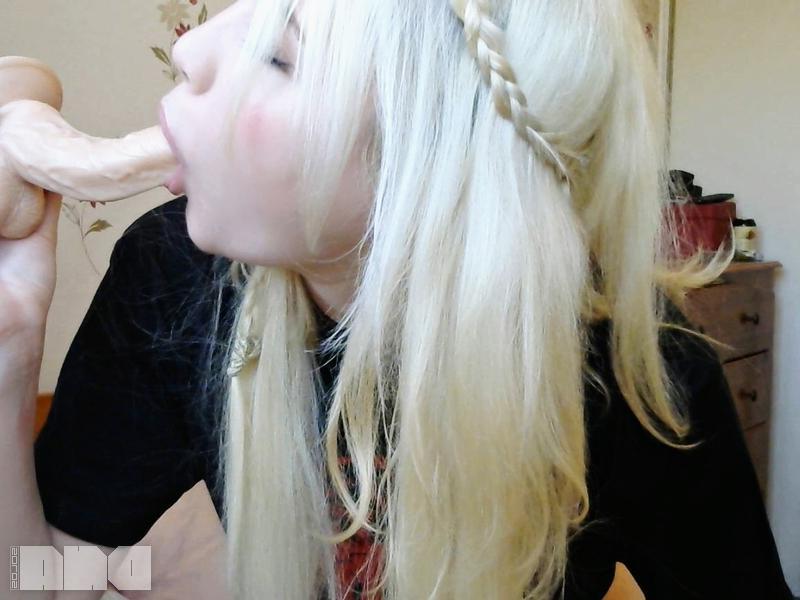 15P Blonde teen Misha Mayfair teases with a dildo