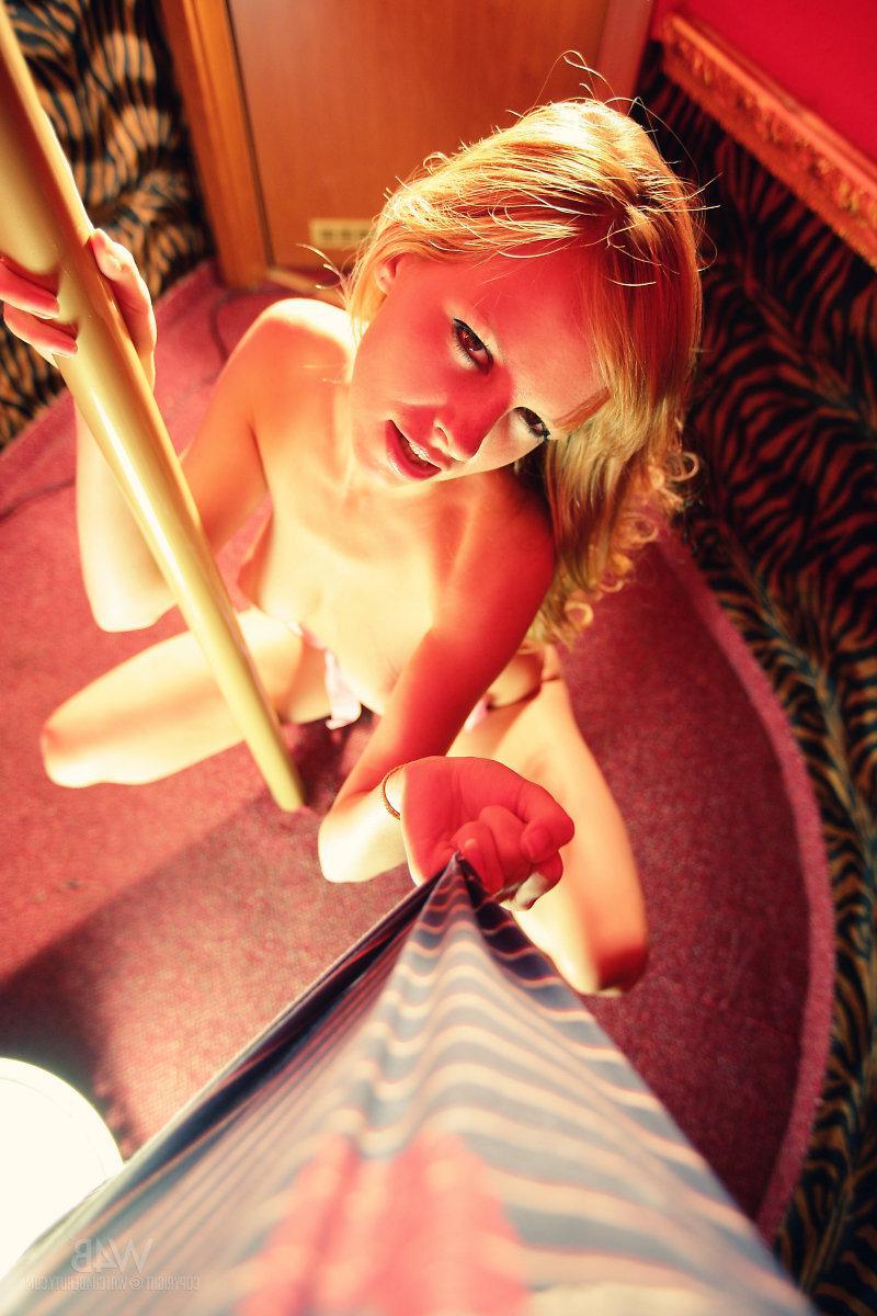 16P Hot girl Monica strips down to her heels and spreads her legs in "Private show"