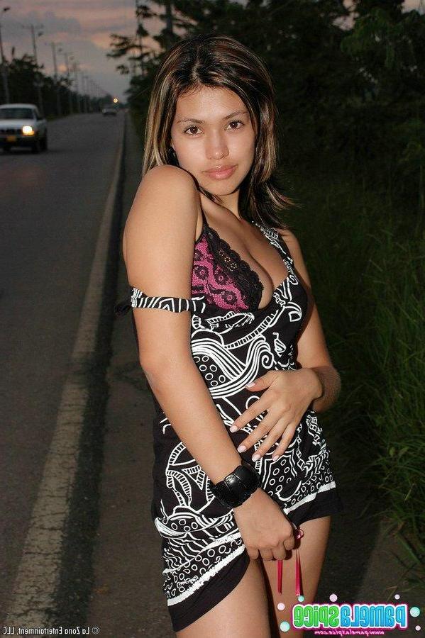15P Pictures of Pamela Spice flashing you from under her dress