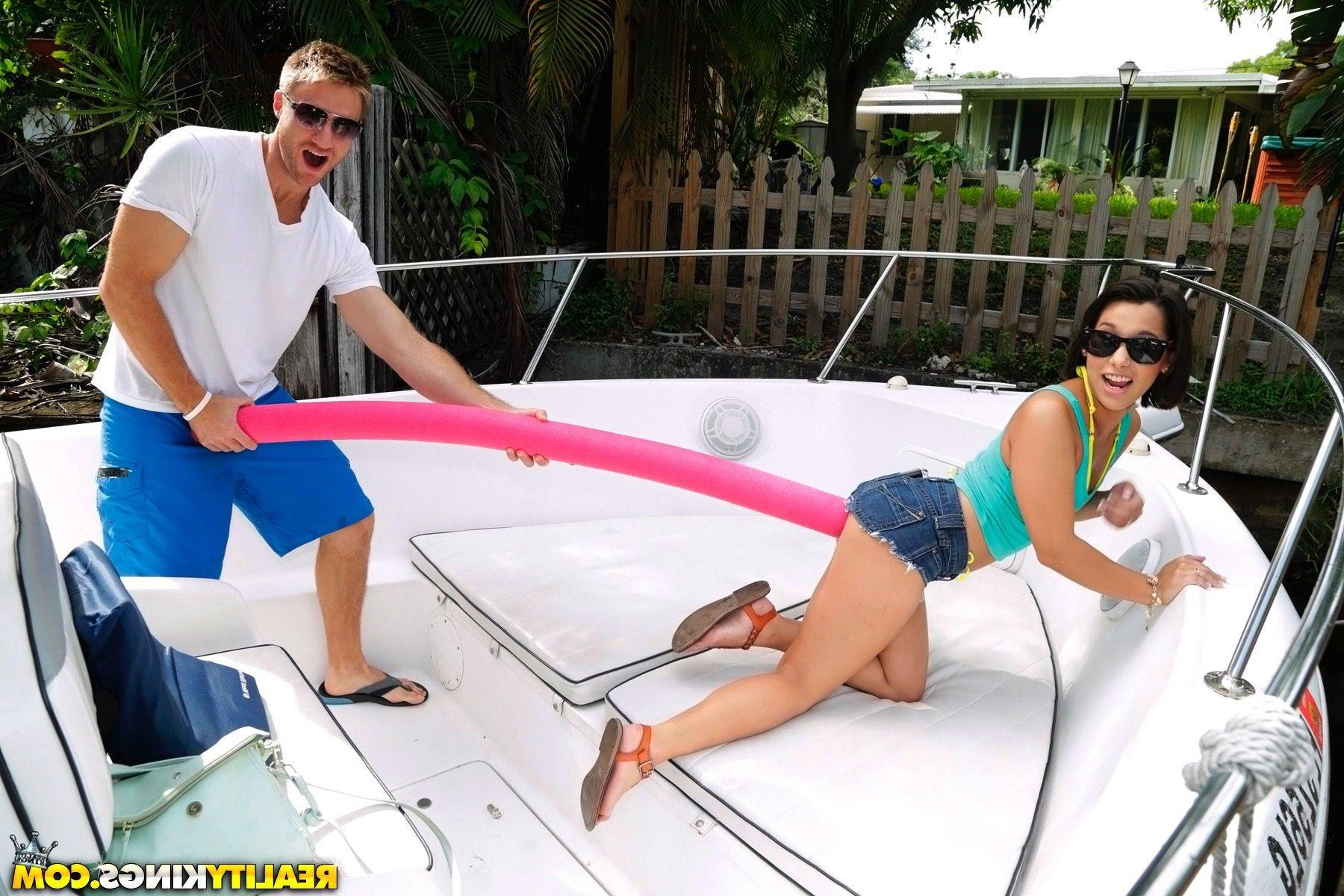 20P Brunette hottie Penny Nichols gets her ass fucked on a boat