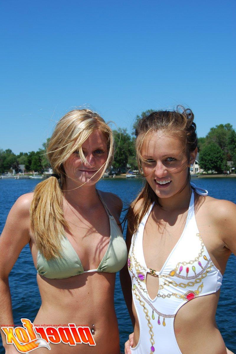 15P Pictures of teen model Piper Fox getting naked with her girlfriend