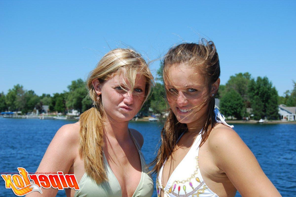 15P Pictures of teen model Piper Fox getting naked with her girlfriend
