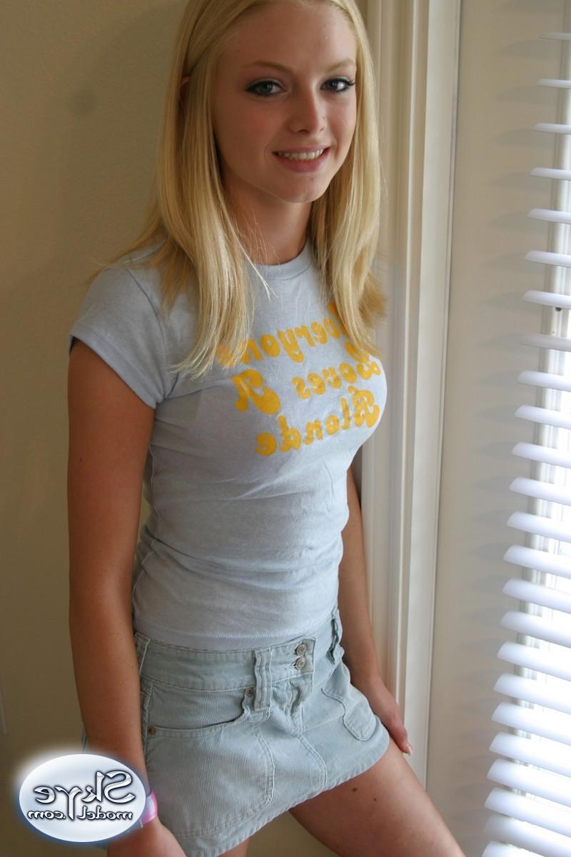 12P Everyone loves a blonde like Skye who loves to tease with her tight teen body