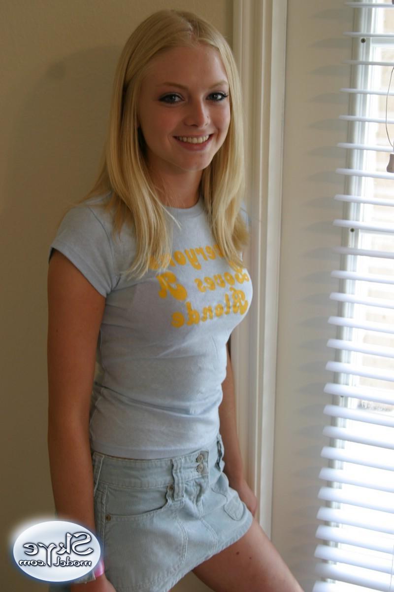 12P Everyone loves a blonde like Skye who loves to tease with her tight teen body