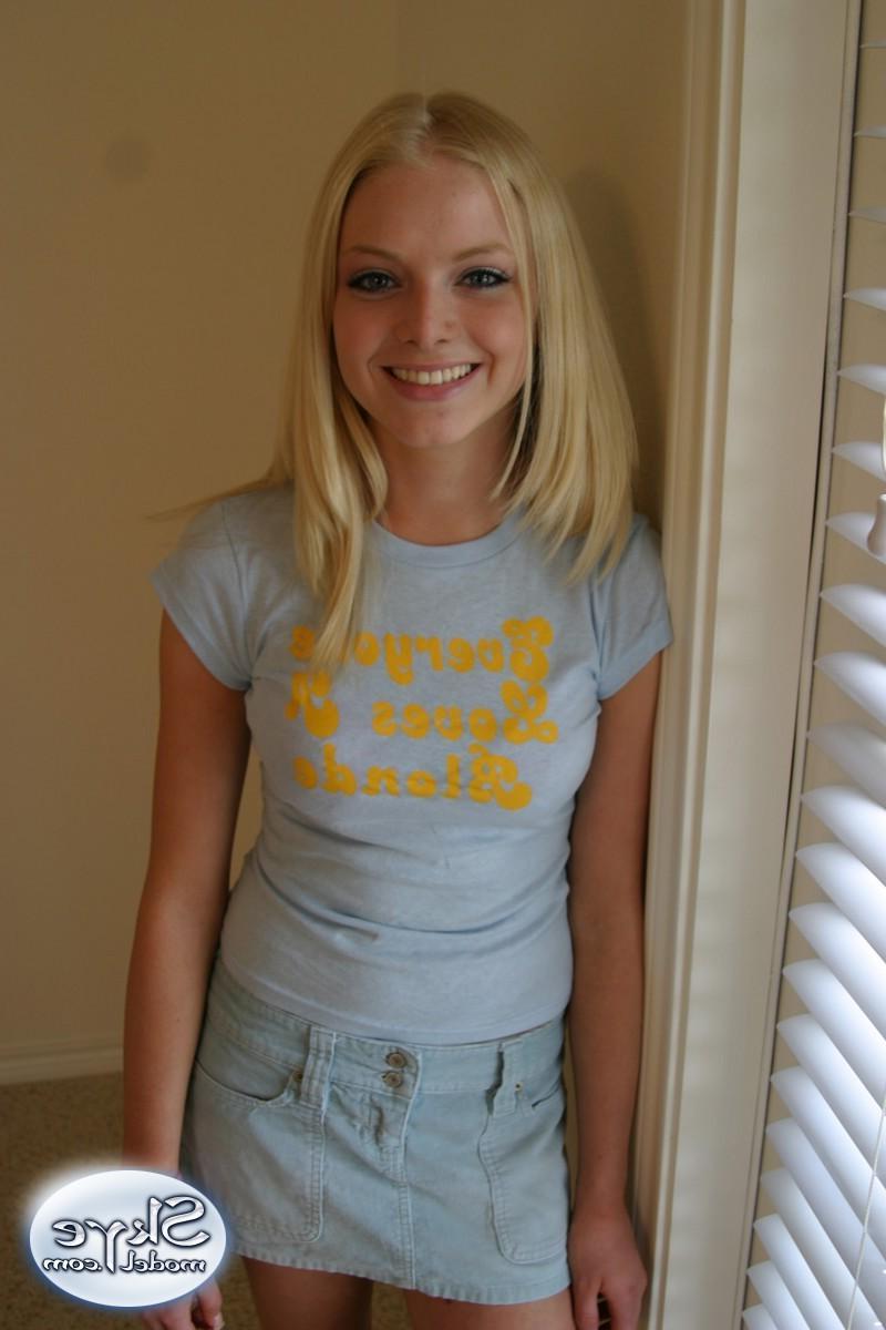12P Everyone loves a blonde like Skye who loves to tease with her tight teen body