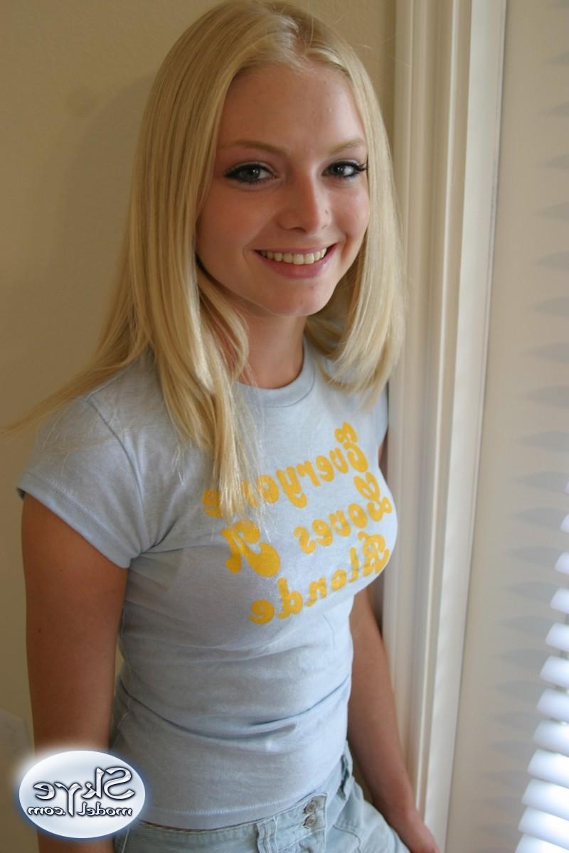 12P Everyone loves a blonde like Skye who loves to tease with her tight teen body