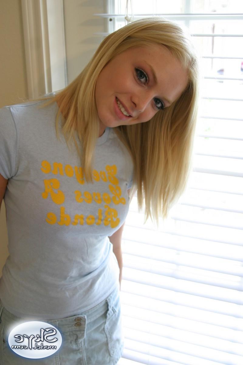 12P Everyone loves a blonde like Skye who loves to tease with her tight teen body