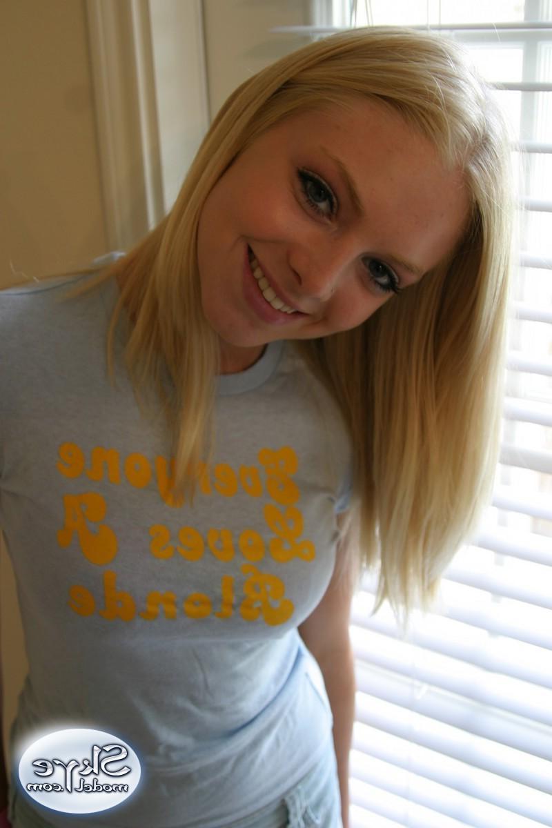 12P Everyone loves a blonde like Skye who loves to tease with her tight teen body