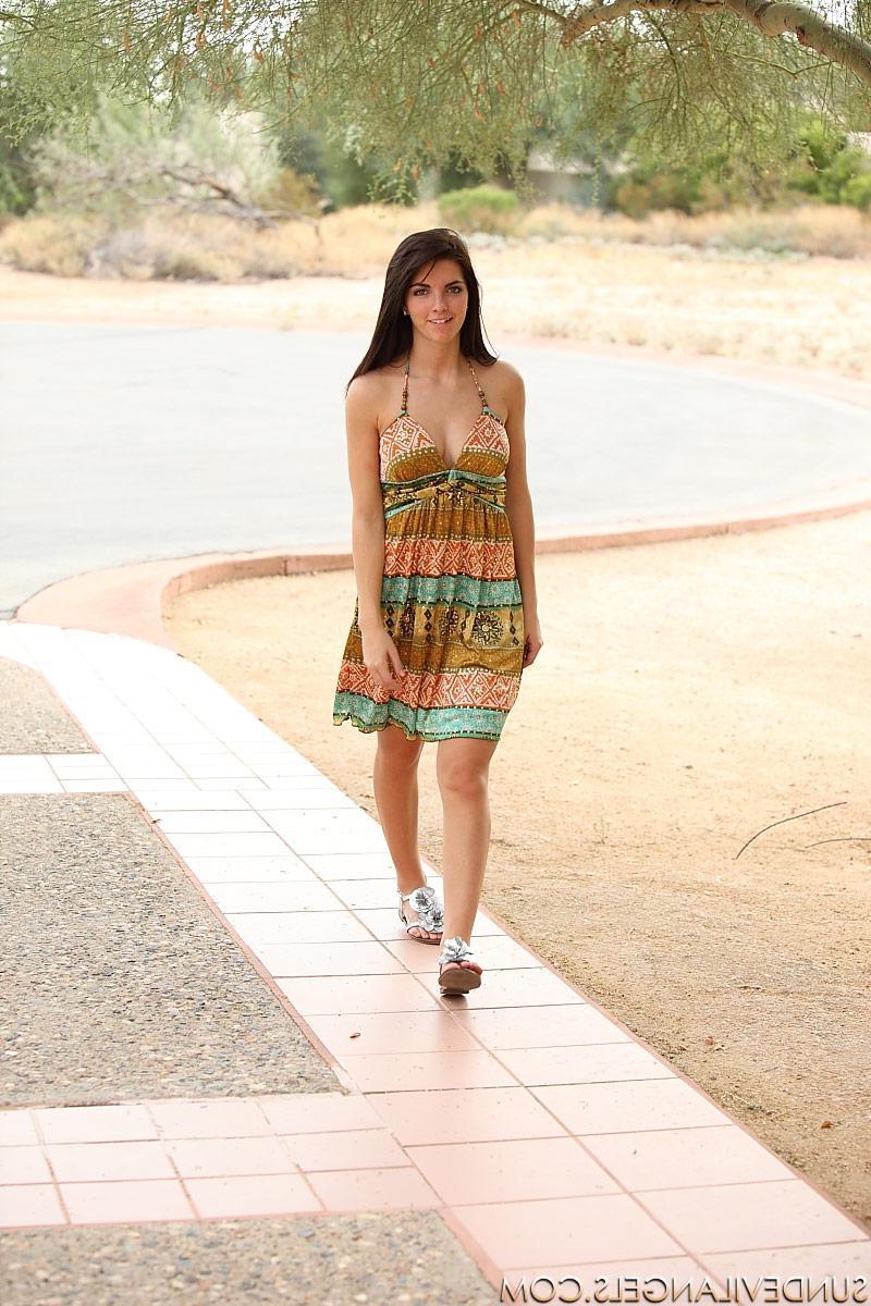 14P Watch 18 year old racquel strip off her sexy dress