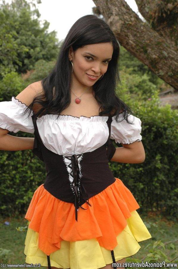 15P Pictures of latina girl Savanna making Halloween very naughty