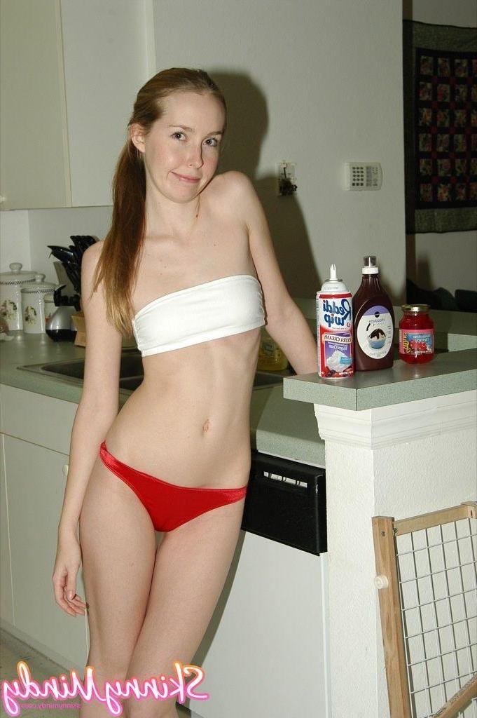 19P Pictures of Skinny Mindy getting kinky and dirty with the whipped cream