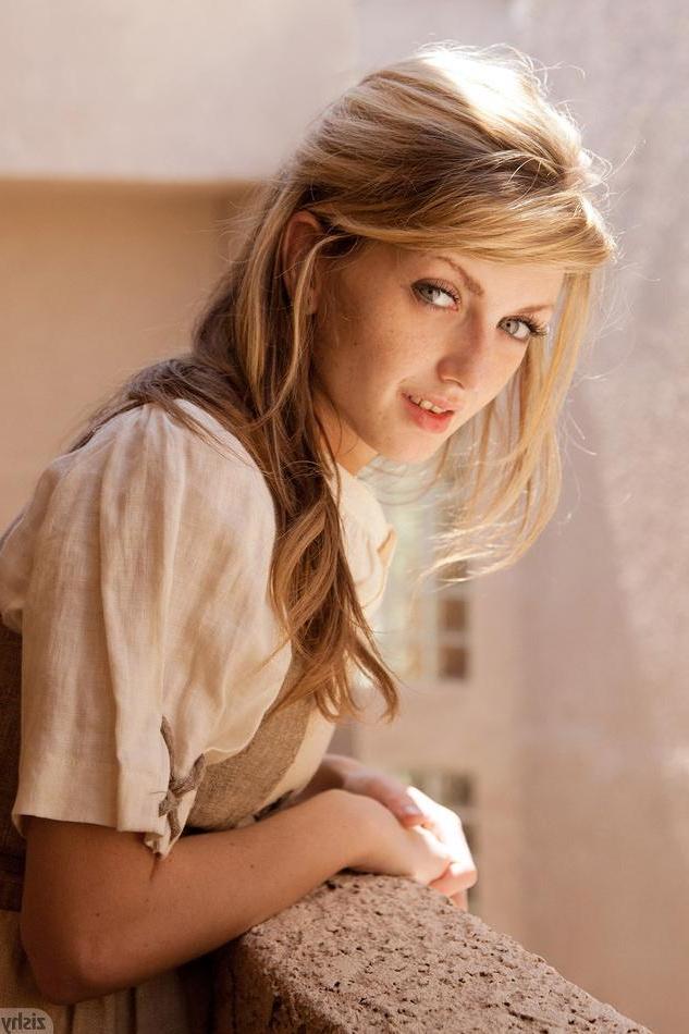 8P Blonde teen Staci Silverstone teases in her dress at home
