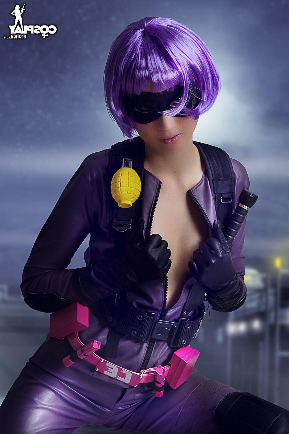 12P Beautiful cosplayer Stacy dresses up as Hit Girl