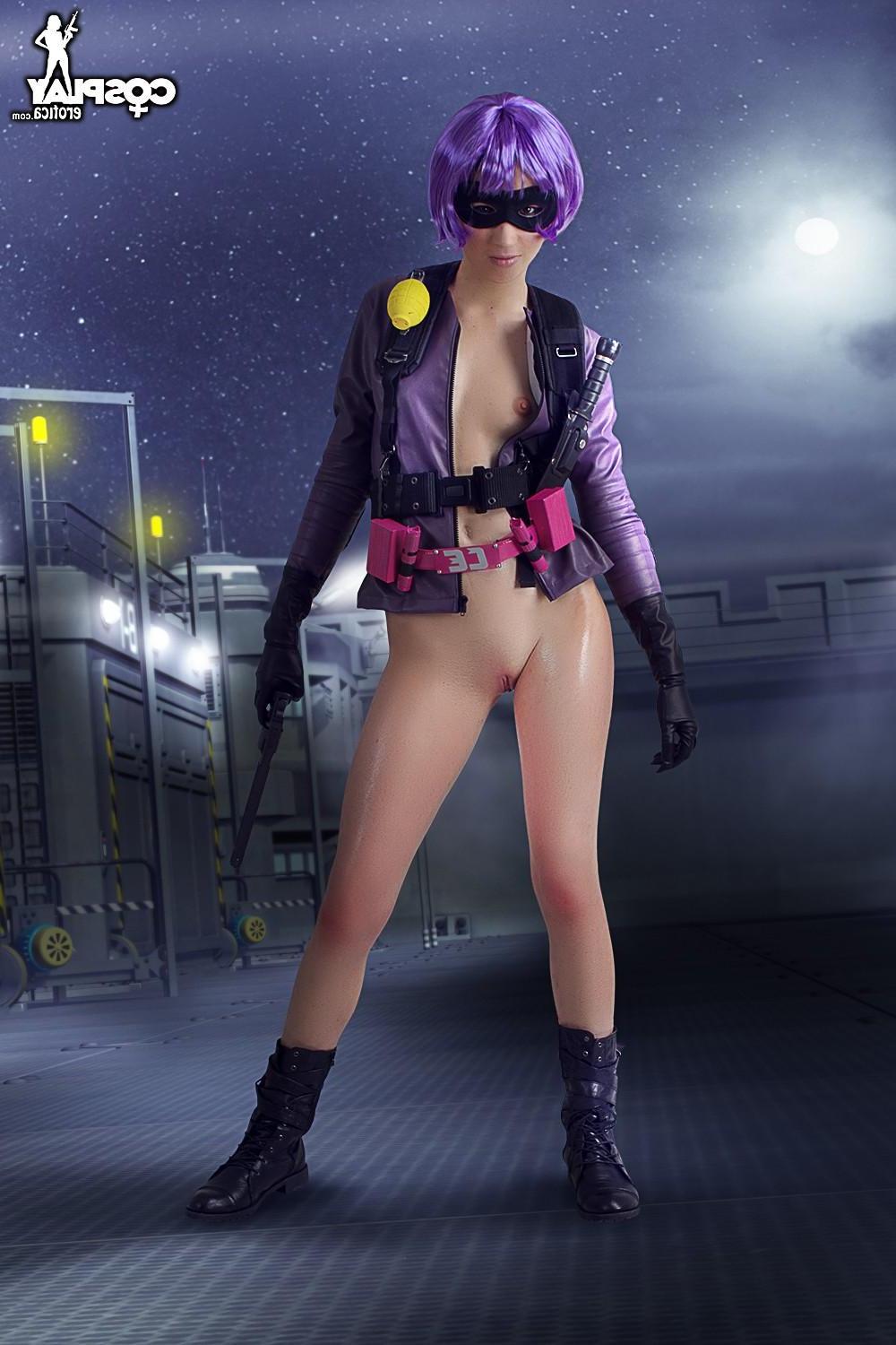 12P Beautiful cosplayer Stacy dresses up as Hit Girl