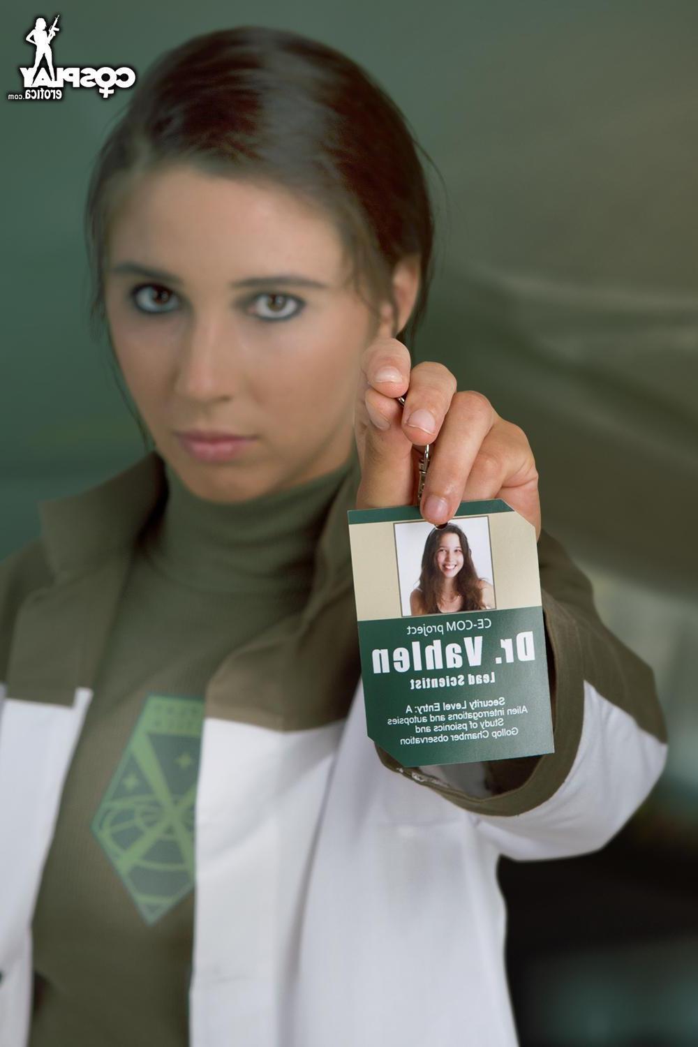12P Beautiful cosplayer Stacy dresses up as Dr. Vahlen from X-Com