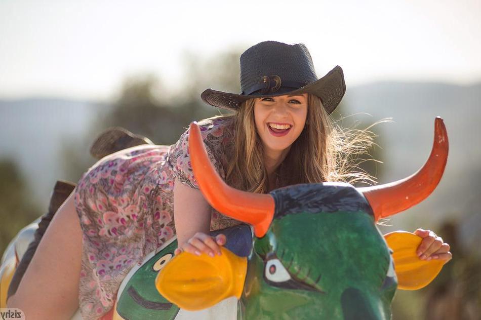 8P Busty teen Stella Cox dresses up as a sexy cowgirl